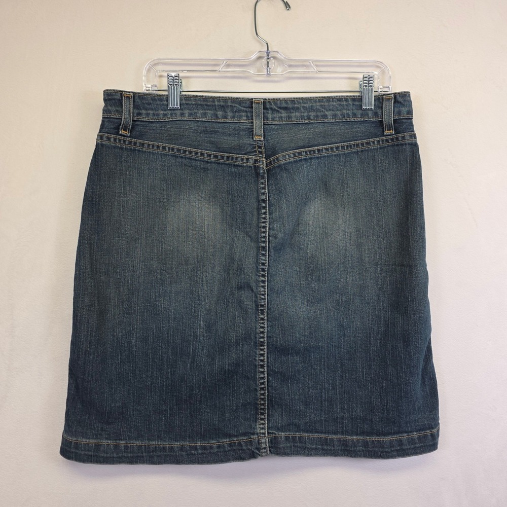 Gap Jeans Denim Skirt Womens 10 Utility Zip Pocket Y2K Casual Festival Coquette - Picture 7 of 14